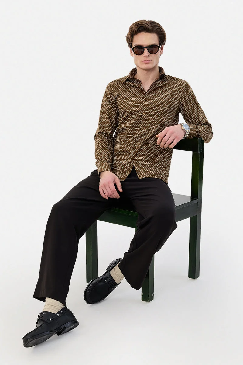 سنيتش 100% Cotton Printed Slim Fit Shirt